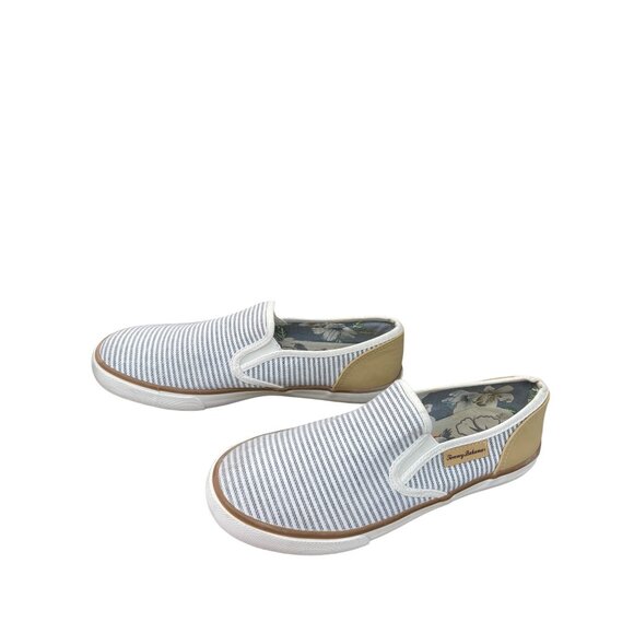 Tommy Bahama womans blue tan Slip-On loafers shoes Size 10 SKU 8868 - Picture 3 of 15
